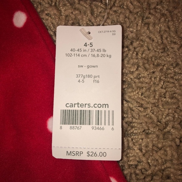 NWT Carter’s Christmas Fleece Sleep Dress Star Wars Yoda Shirts Girls XS 4/5 4T - Picture 4 of 11